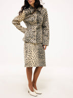 Printed Faux Fur Jacket