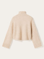 Asymmetric Hem Button Front Cropped Sweater