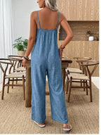 Spaghetti Strap Wide Leg Jumpsuit