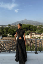 Sheer Cropped Lace Top