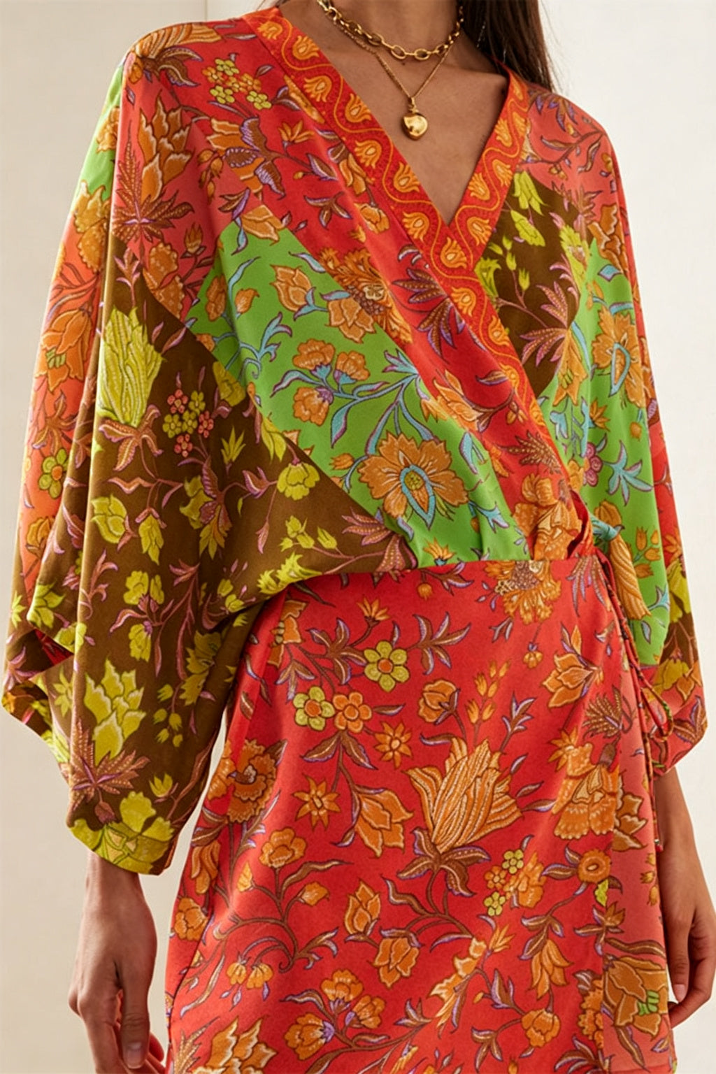 Gypsy Soul Paisley Wrap-Style Mini Beach Tunic & Dress