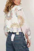 Quilted Bodice Table Cloth Blouse