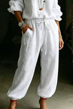 Full Size Off-Shoulder Top and Pants Set Plus Size