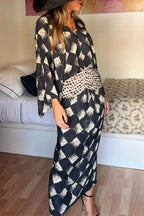 Nomad Diamond Print Kaftan Maxi Dress