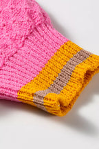 Stripe Striped Colorblock Texture Drop Shoulder Sweater