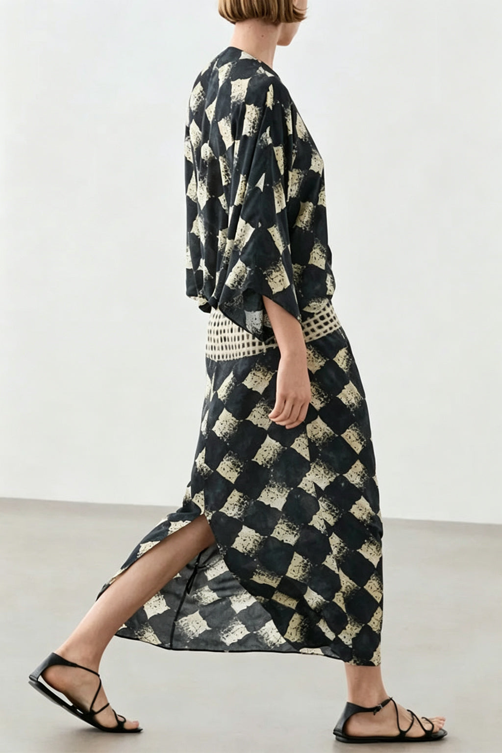 Nomad Diamond Print Kaftan Maxi Dress