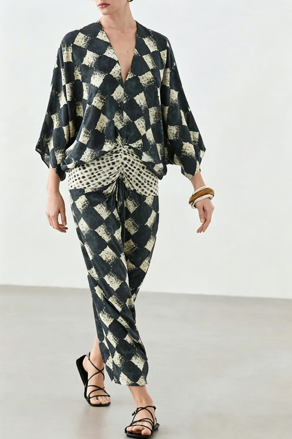 Nomad Diamond Print Kaftan Maxi Dress
