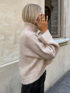 Asymmetric Hem Button Front Cropped Sweater