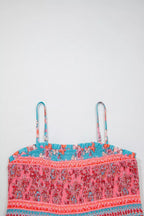 Bohemian Ethnic Print Spaghetti Straps Vacation Maxi Dress