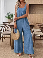 Spaghetti Strap Wide Leg Jumpsuit