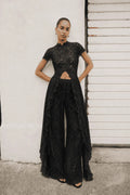Sheer Cropped Lace Top