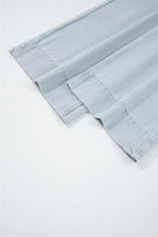 Striped Wide-Leg Cropped Jeans