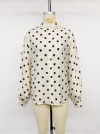 Polka Dot Button-Up Shirt