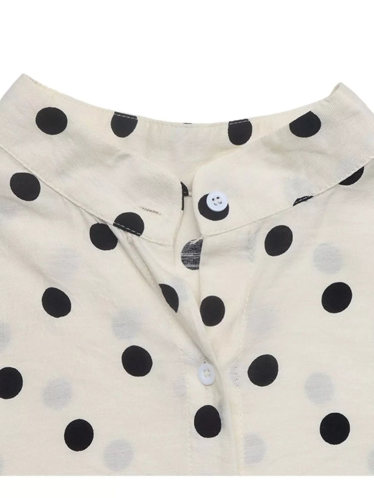 Polka Dot Button-Up Shirt