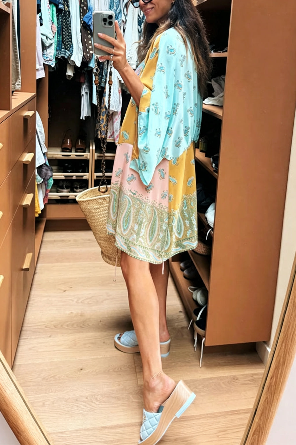 Gypsy Soul Paisley Wrap-Style Mini Beach Tunic & Dress