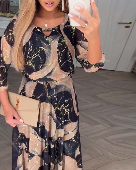Chavelle | Printed Chiffon Dress