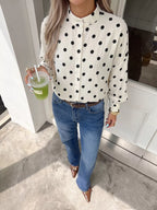 Polka Dot Button-Up Shirt