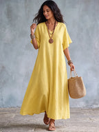 Minimalist Elegant Cotton-linen Dress