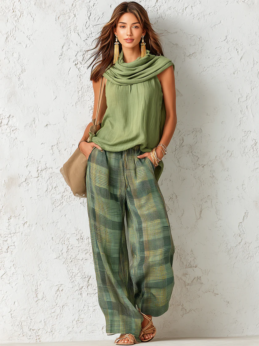 Beatrice - Lightweight Blouse & Wide-Leg Trousers Set
